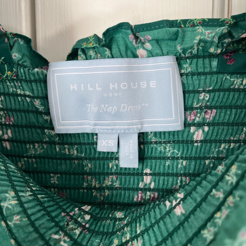Hill House Ellie Nap Dress Emerald Trellis Size XS - Picture 6 of 9
